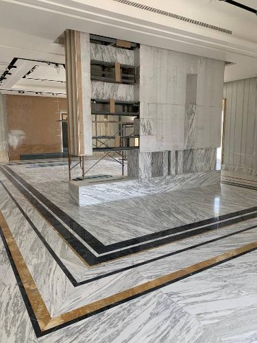 ديكورات رخامية لردهة فاخرة